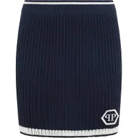 Philipp Plein Knitted Mini Skirt Hexagon