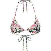 Philipp Plein Swimwear Top Triangle Bra Chain Flower