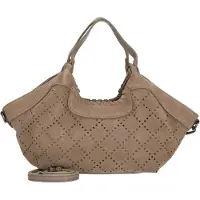 Fredsbruder Leren handtas schoudertas Hey Lovely Collection Small Shopper Soft Taupe