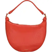 Coccinelle Leren Schoudertas Sunnie Handbag Grained Leather Tangerine Oranje