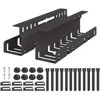 Prolenta Maison Exclusive - Kabelorganizer voor onder het bureau, 2 stuks, zwart