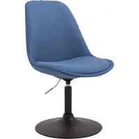 CLP Esskamerstoel Maverick, bekleed met stof, draaibaar en met traploos verstelbare hoogte, blauw, met een zwart frame