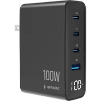 Gembird 4-poorts 100 W GaN USB-snellader, LCD, zwart