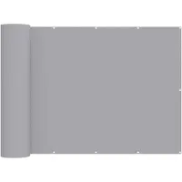 vidaXL Balkonscherm 1,5 x 15 m Stof met PU-coating Lichtgrijs