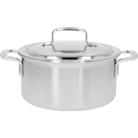 Demeyere 5-PLUS 40851-106-0 Steelpan 3 liter rond zilver, Pan + steelpan, Zilver