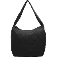 Seidenfelt Manufaktur schoudertas Hetta Maxi Hobo Bag Black zwart