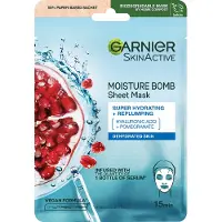 Garnier Moisture Bomb Pomegranate and Hyaluronic Acid Face Sheet Mask Trio