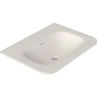 Royal plaza Terra Meubelwasbak - 81x46x1.2cm - 1 wasbak - zonder kraangat - solid surface - afgeronde hoeken - wit mat SW1418390