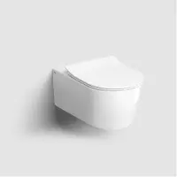 Clou New Hammock Wandtoilet - 54x36.5x38cm - spoelrandloos - met dunne zitting - diepspoel - glans wit CL/04.01161