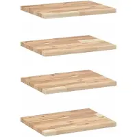 vidaXL Wandschappen 4 st zwevend 60x30x2 cm onbehandeld acaciahout