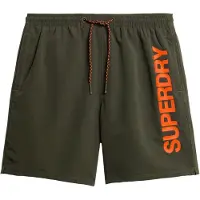 Superdry Zwemshorts olijfgroen / oranje