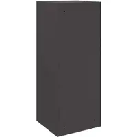 vidaXL Pakket Inwerpkoker met opslag Zwart 41 x 38 x 103 cm Staal