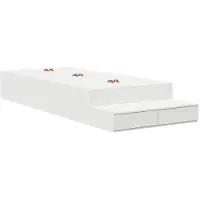 vidaXL Opbergbedframe met lade met opslag Wit 90 cm Bewerkt hout