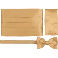 Suitable Cumberband Strik Pochet Set Goud -
