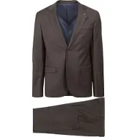 Suitable Kostuum Strato Wol Bruin