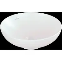 Villeroy & Boch Loop&Friends - Opzetwastafel, diameter 42 cm, met overloop, CeramicPlus, Stone White 4A4600RW