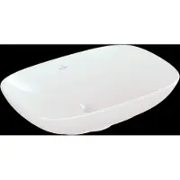 Villeroy & Boch Loop&Friends - Opzetwastafel, 56x38 cm, met overloop, alpine wit 4A490001