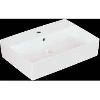 Villeroy & Boch Memento 2.0 wastafelblad, 60 cm, met kraangat en overloop