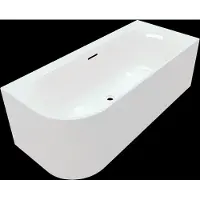 Villeroy & Boch Loop & friends half vrijstaand bad - 180x80cm - hoek rechts - Acryl Wit Alpin glans uba180lof9cr00v-01