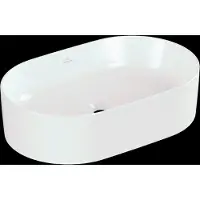 Villeroy & Boch Collaro opzetwastafel - ovaal 56x36cm - zonder overloop zonder kraangat wit 4a195601