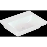 Villeroy & Boch Wastafel subway 3.0 met ceramicplus zonder kraangat zonder overloop 55x44x16.5 cm wit alpin