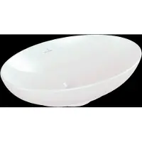 Villeroy & Boch Loop&Friends - Opzetwastafel, 56x38 cm, met overloop, alpine wit 4A470001