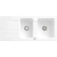 Villeroy & Boch Architectura - Keramische spoelbak 116x51 cm incl. afvoergarnituur, CeramicPlus, alpine wit 338002R1