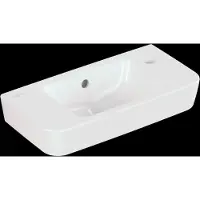 Villeroy & Boch O.novo fontein 50x25cm - m.1 kraangat met overloop wit 4342r501