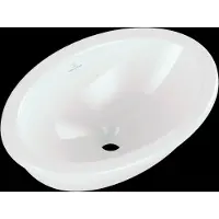 Villeroy & Boch Loop&Friends - Inbouw wastafel, 43x28 cm, met overloop, alpine wit 4A530001