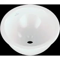 Villeroy & Boch Loop&Friends - Onderbouw wastafel, diameter 33 cm, zonder overloop, alpine wit 4A510101