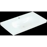 Villeroy & Boch Skyla - Wastafel 80x46 cm, zonder overloop, met kraangat, alpine wit 5A518101