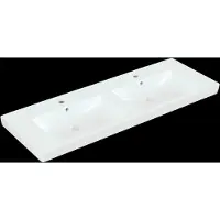 Villeroy & Boch Villeroy en Boch Subway 2.0 meubelwastafel dubbel 130x47cm met 2 kraangaten met overloop