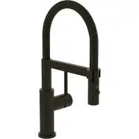 Villeroy & Boch Steel Expert Compact - Keukenraan met flexibele uitloop en vuistdouche, mat zwart 92730006