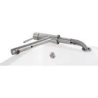 Villeroy & Boch Como - Keukenkraan met uittrekbare sproeikop, neerklapbaar onder raam, rvs 925800LC