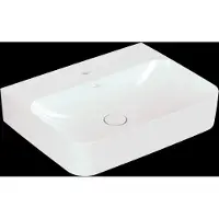 Villeroy & Boch Finion wastafel 1 kraangat 60x47cm ceramic+ zonder overloop wit