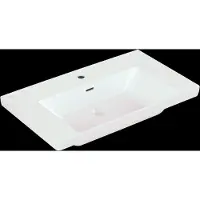 Villeroy & Boch Wastafel Subway 3.0 Met CeramicPlus 1 Kraangat Met Overloop 80x47x16.5 cm Stone White