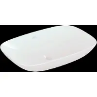 Villeroy & Boch Loop&Friends - Opzetwastafel, 62x42 cm, met overloop, alpine wit 4A500001