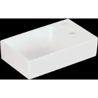 Villeroy & Boch Avento fontein - 1 kraangat rechts - zonder overloop - 36x22cm CeramicPlus - White Alpine (glans wit) 43003lr1
