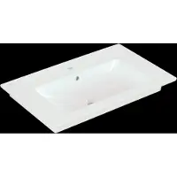 Villeroy & Boch Villeroy en Boch Venticello meubelwastafel met 1 kraangat doorgestoken 80x50cm (geschikt voor 3 kraangaten) met overloop ceramic+ wit
