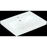 Villeroy & Boch Skyla - Wastafel 60x46 mm, met overloop, met kraangat, CeramicPlus, alpine wit 5A5160R1