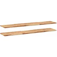 vidaXL Wandschappen 2 st zwevend olieafwerking 140x30x2 cm acaciahout