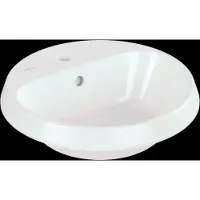 Villeroy & Boch Architectura inbouwwastafel, 45 x 45 x 17 cm, rond, met overloop, ongeslepen
