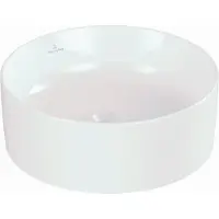 Villeroy & Boch Collaro, 4A1840, wastafel, 400 x 400 mm, rond, zonder overloop, kleur: Alpin wit, 1 stuk.