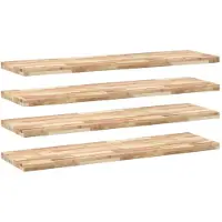 vidaXL Wandschappen 4 st zwevend 160x40x4 cm onbehandeld acaciahout