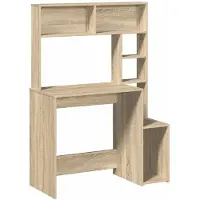 vidaXL Bureau met plank, Sonoma-eikenhout, 100x45x140 cm, houtvezel