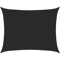 vidaXL Zonnezeil 160 g/m² 6x7 m HDPE zwart