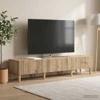 Prolenta Maison Exclusive - TV-meubels: 147 x 34,5 x 30 cm, gemaakt van houtvezel met een "Artisan Eik" afwerking