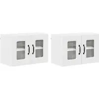 vidaXL Vaatwasserpaneel Kalmar 2 pcs Wit Bewerkt hout