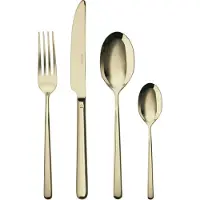 Sambonet Bestekset Linear Mirror PVD Champagne (24-Delig)