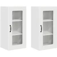 vidaXL Vaatwasserpaneel Kalmar 2 pcs Wit Bewerkt hout